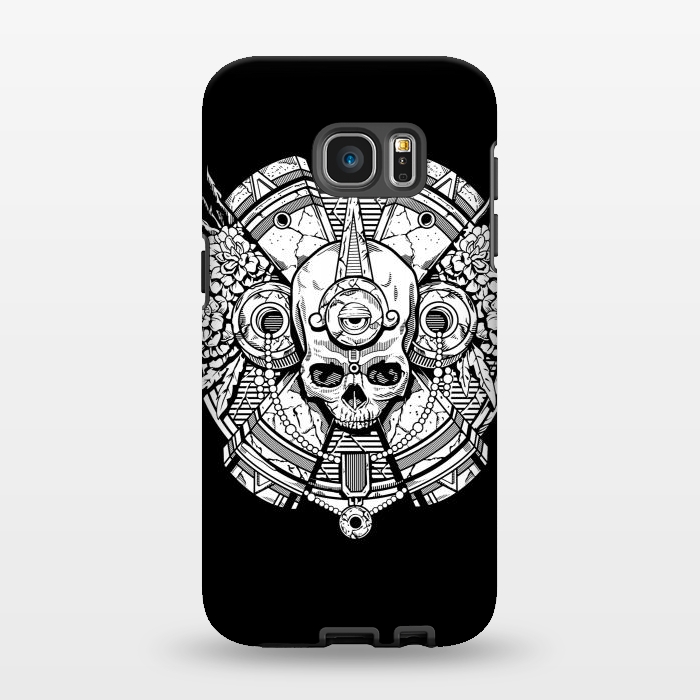 Galaxy S7 EDGE StrongFit Aztec Skull by Winston