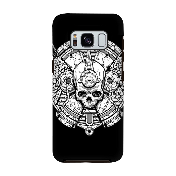 Galaxy S8 StrongFit Aztec Skull by Winston
