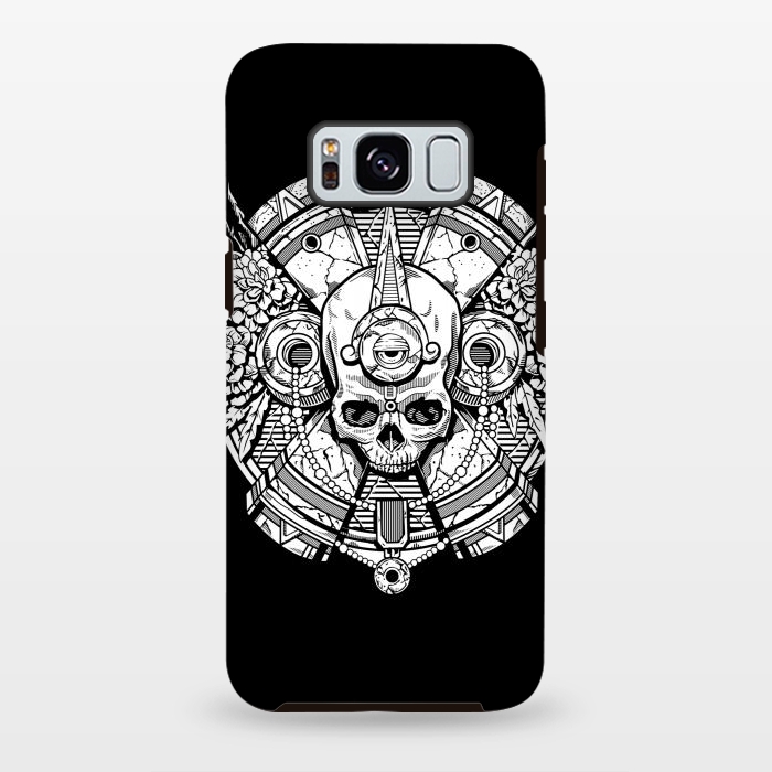 Galaxy S8 plus StrongFit Aztec Skull by Winston