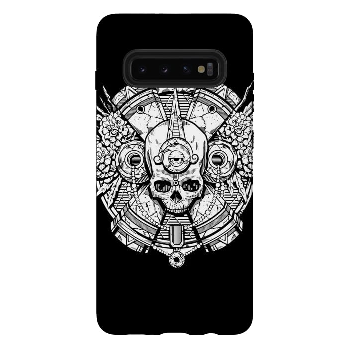 Galaxy S10 plus StrongFit Aztec Skull by Winston