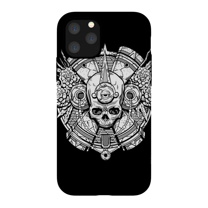 iPhone 11 Pro StrongFit Aztec Skull by Winston
