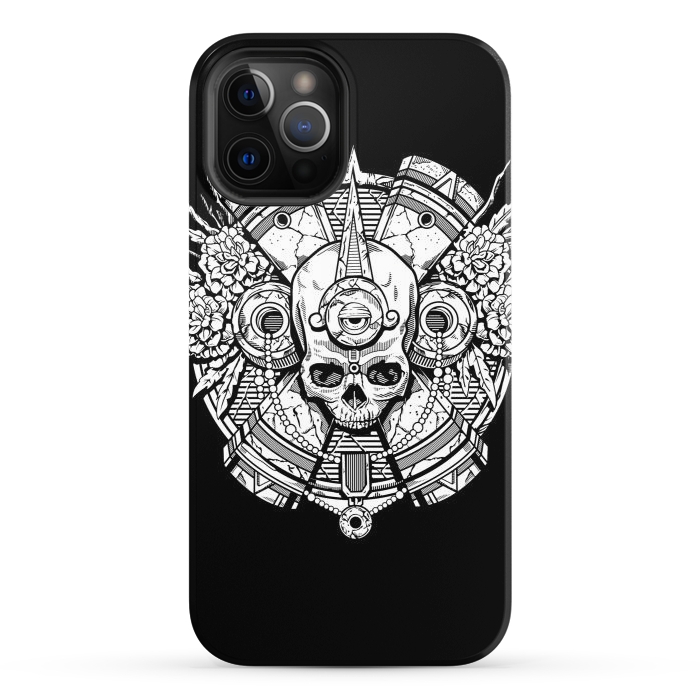 iPhone 12 Pro StrongFit Aztec Skull by Winston