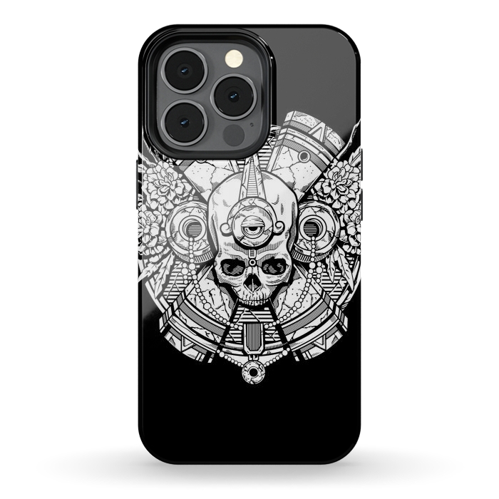 iPhone 13 pro StrongFit Aztec Skull by Winston