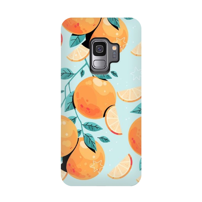 Galaxy S9 StrongFit Orange Juice by ArtsCase