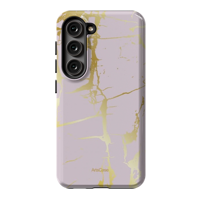 Galaxy S23 StrongFit Marble Gold Grunge by ArtsCase