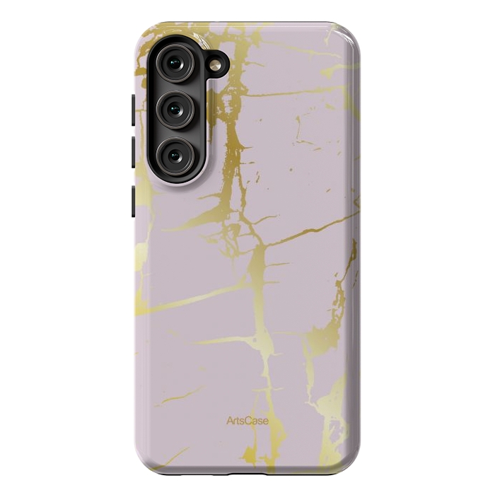 Galaxy S23 Plus StrongFit Marble Gold Grunge by ArtsCase