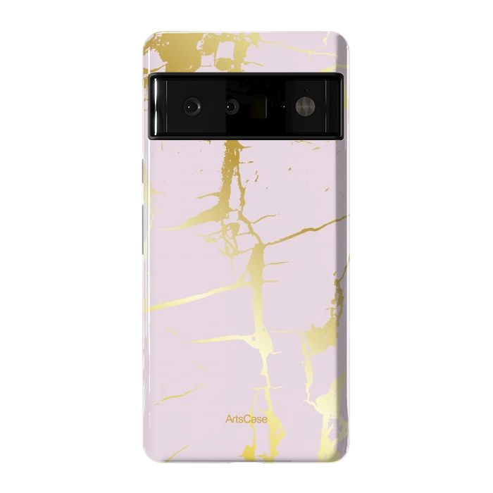 Pixel 6 Pro StrongFit Marble Gold Grunge by ArtsCase