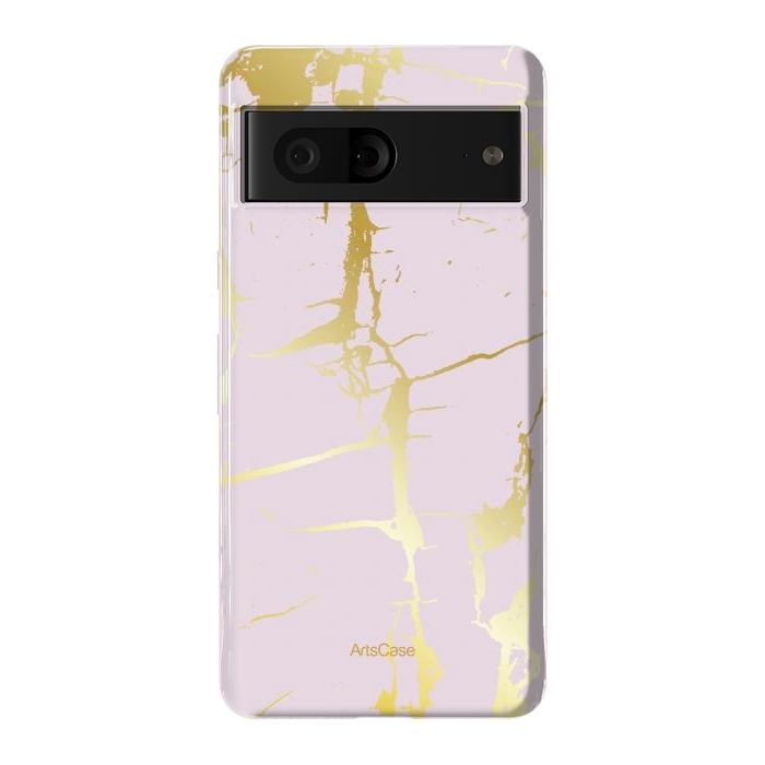 Pixel 7 StrongFit Marble Gold Grunge by ArtsCase