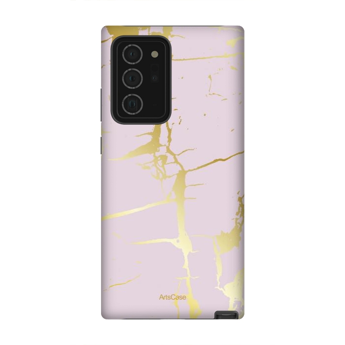 Galaxy Note 20 Ultra StrongFit Marble Gold Grunge by ArtsCase