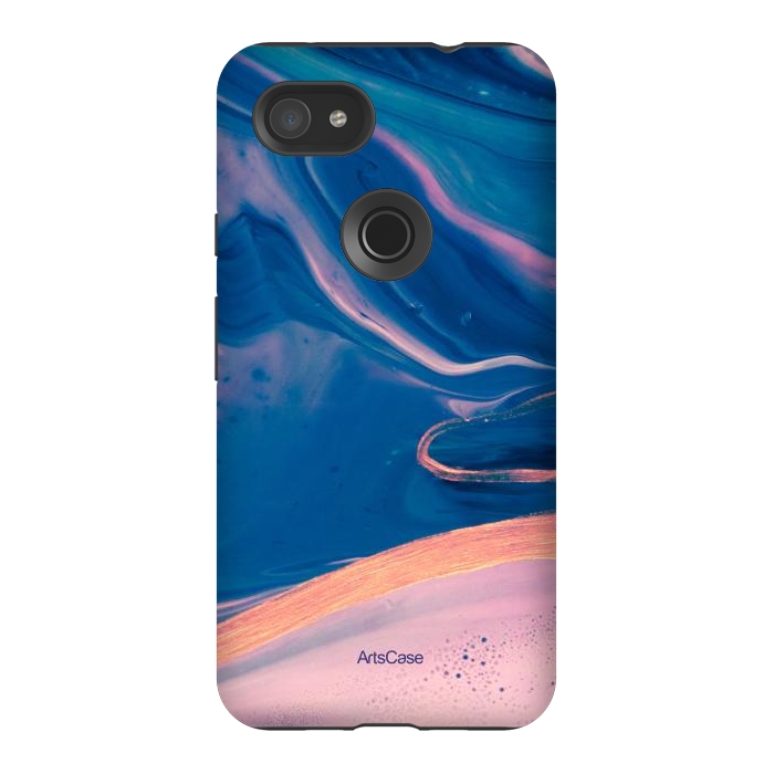 Pixel 3AXL StrongFit Acrylic Paint Abstract Marbling by ArtsCase