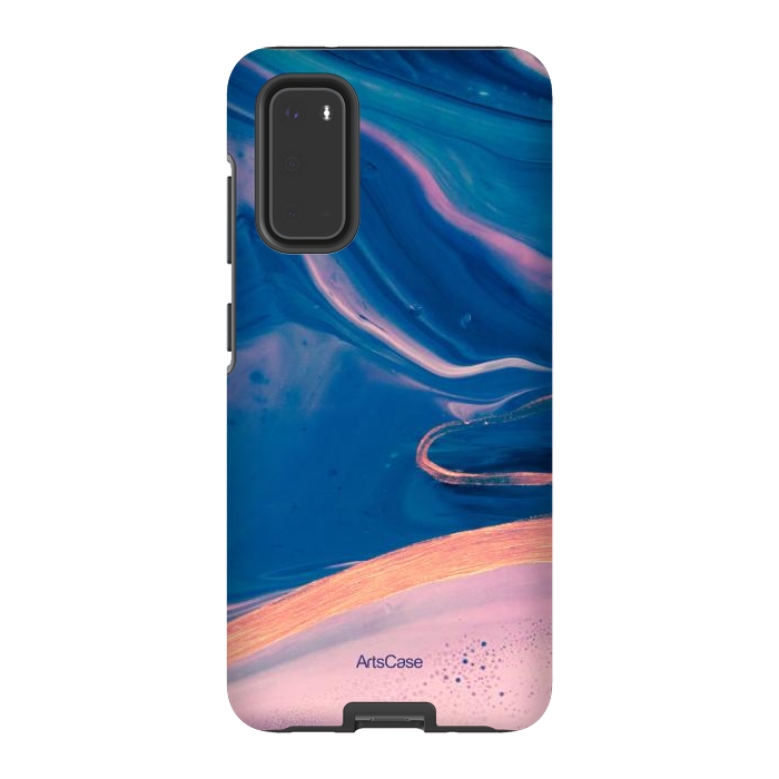 Galaxy S20 StrongFit Acrylic Paint Abstract Marbling by ArtsCase