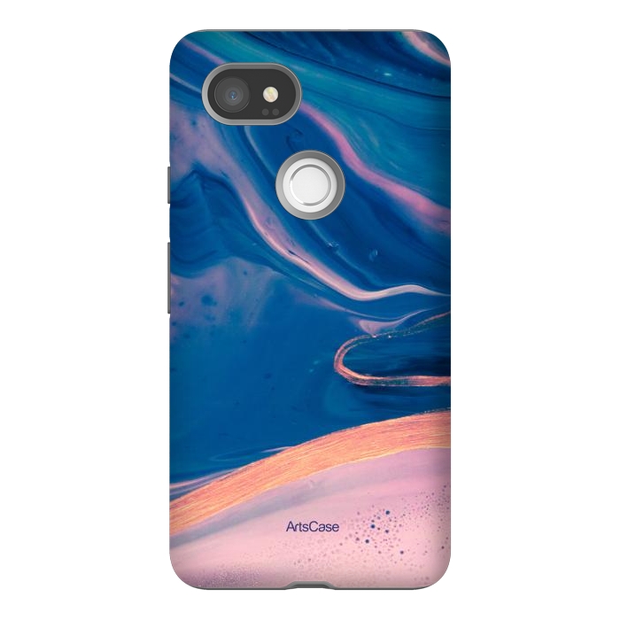Pixel 2XL StrongFit Acrylic Paint Abstract Marbling by ArtsCase