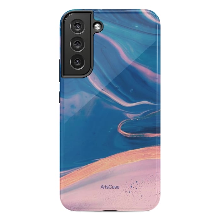 Galaxy S22 plus StrongFit Acrylic Paint Abstract Marbling by ArtsCase