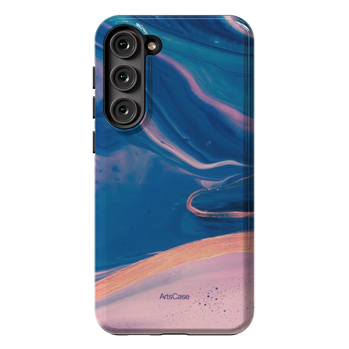 Galaxy S23 Plus StrongFit Acrylic Paint Abstract Marbling by ArtsCase
