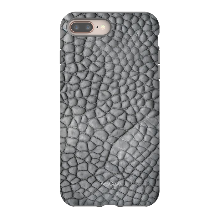 iPhone 7 plus StrongFit Gray Snake Skin by ArtsCase