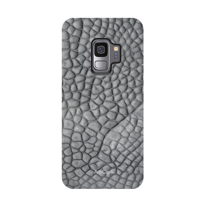 Galaxy S9 StrongFit Gray Snake Skin by ArtsCase