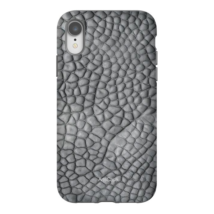 iPhone Xr StrongFit Gray Snake Skin by ArtsCase