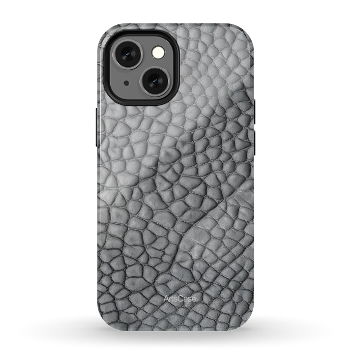 iPhone 13 mini StrongFit Gray Snake Skin by ArtsCase