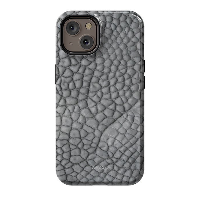 iPhone 14 StrongFit Gray Snake Skin by ArtsCase