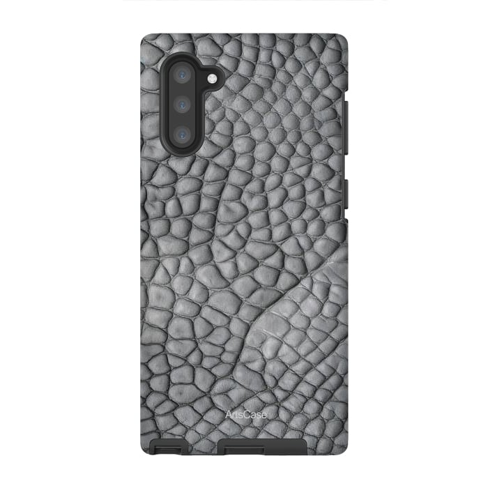 Galaxy Note 10 StrongFit Gray Snake Skin by ArtsCase