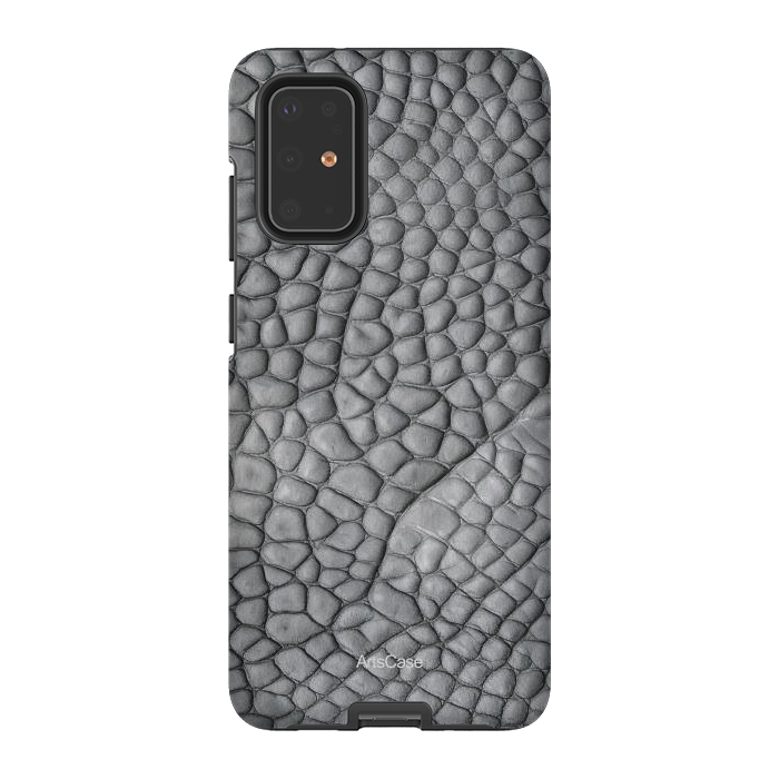 Galaxy S20 Plus StrongFit Gray Snake Skin by ArtsCase