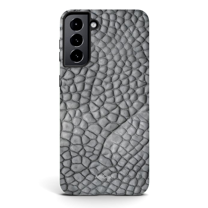Galaxy S21 plus StrongFit Gray Snake Skin by ArtsCase