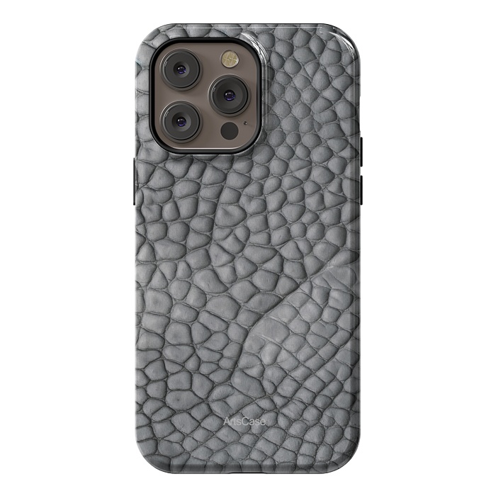 iPhone 14 Pro max StrongFit Gray Snake Skin by ArtsCase