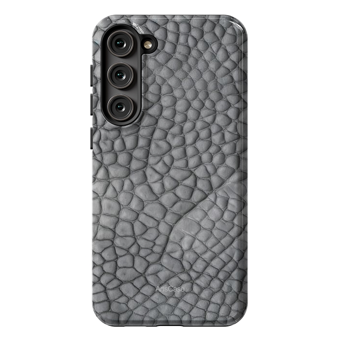 Galaxy S23 Plus StrongFit Gray Snake Skin by ArtsCase