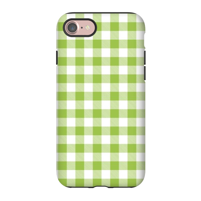iPhone 7 StrongFit Green Plaid by ArtsCase