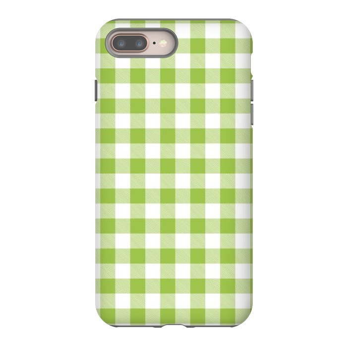iPhone 7 plus StrongFit Green Plaid by ArtsCase