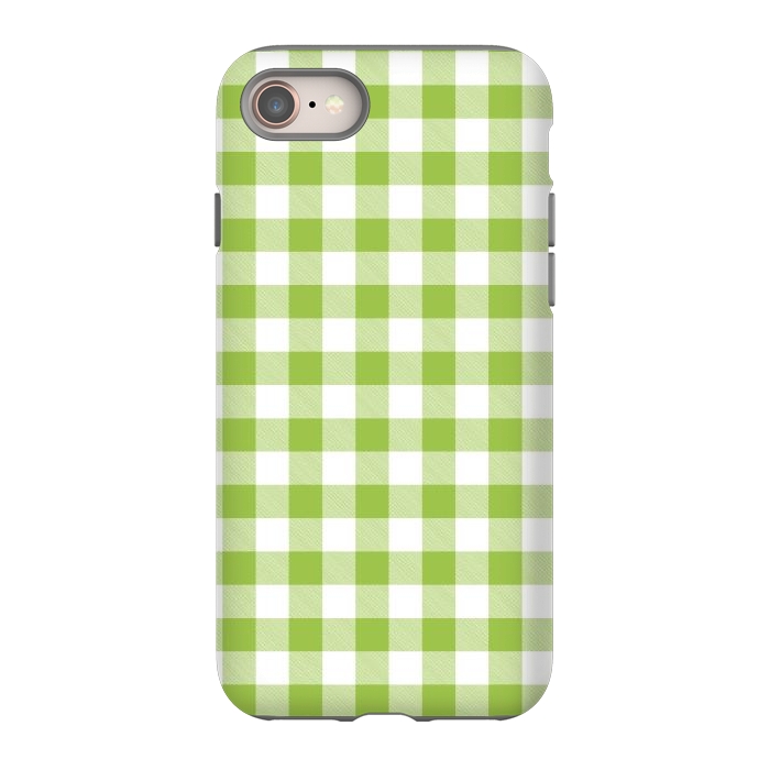 iPhone 8 StrongFit Green Plaid by ArtsCase