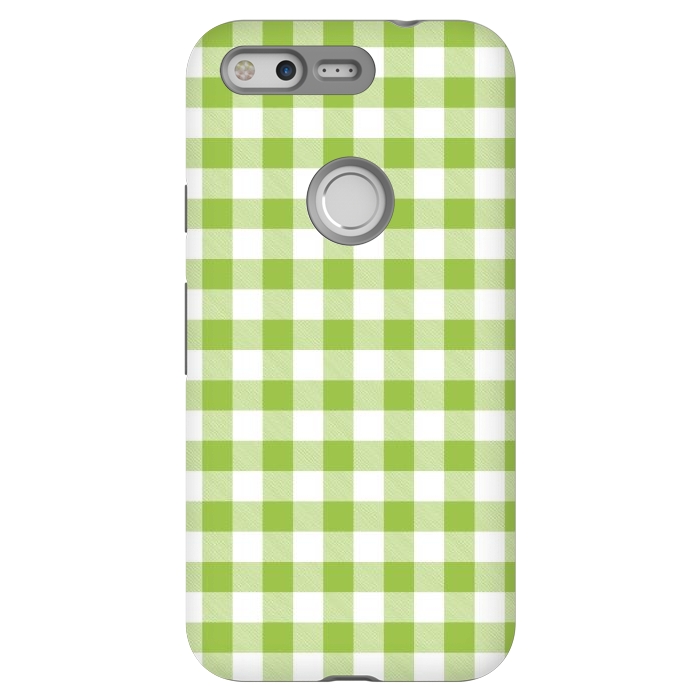 Pixel StrongFit Green Plaid by ArtsCase