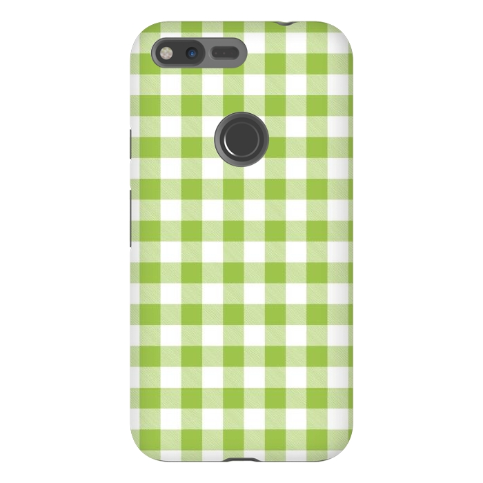 Pixel XL StrongFit Green Plaid by ArtsCase