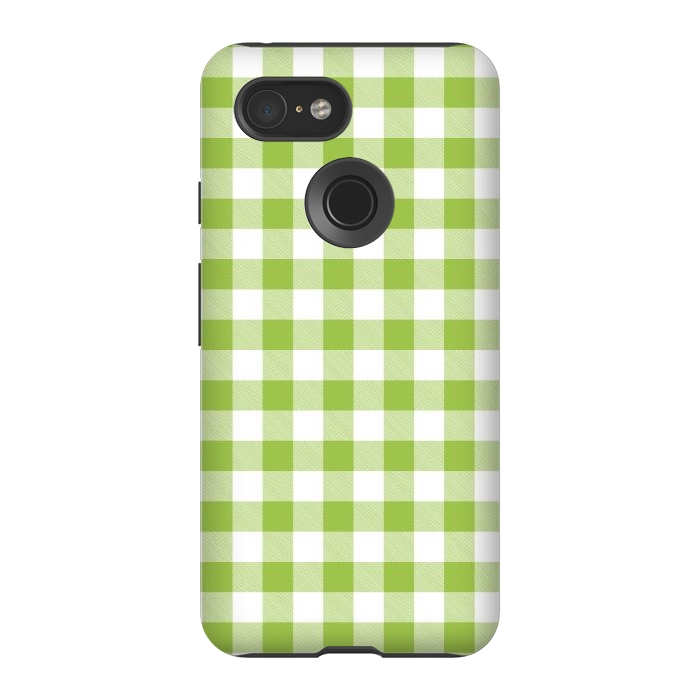 Pixel 3 StrongFit Green Plaid by ArtsCase