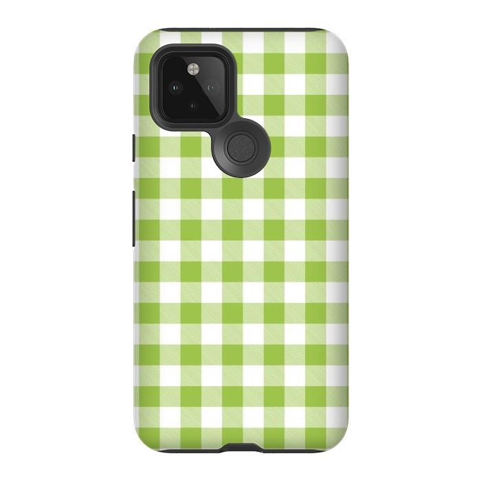 Pixel 5 StrongFit Green Plaid by ArtsCase