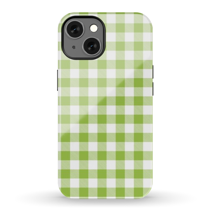 iPhone 13 StrongFit Green Plaid by ArtsCase
