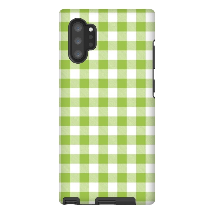 Galaxy Note 10 plus StrongFit Green Plaid by ArtsCase