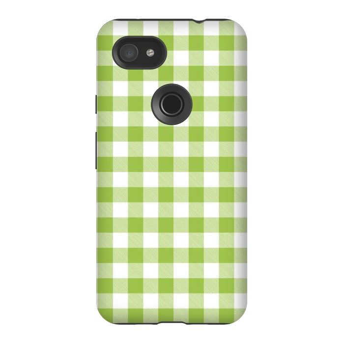 Pixel 3AXL StrongFit Green Plaid by ArtsCase