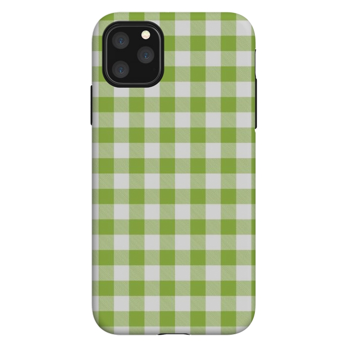 iPhone 11 Pro Max StrongFit Green Plaid by ArtsCase
