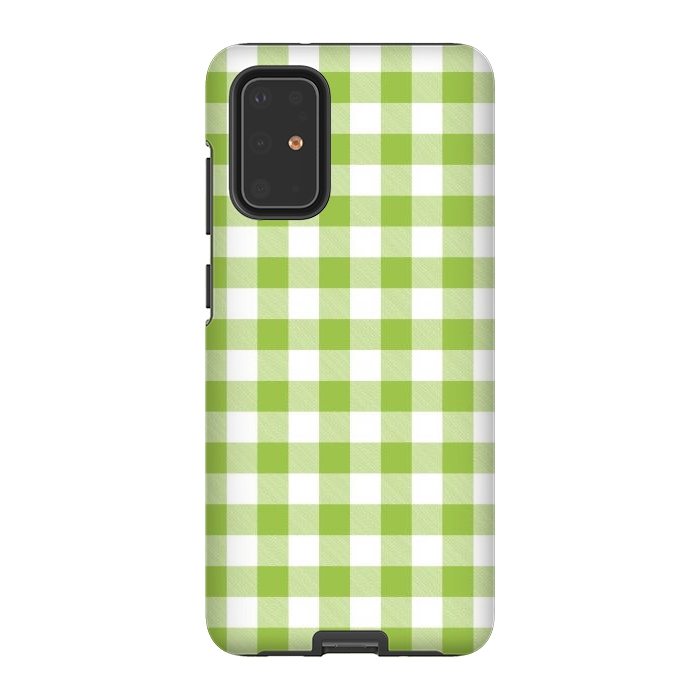 Galaxy S20 Plus StrongFit Green Plaid by ArtsCase