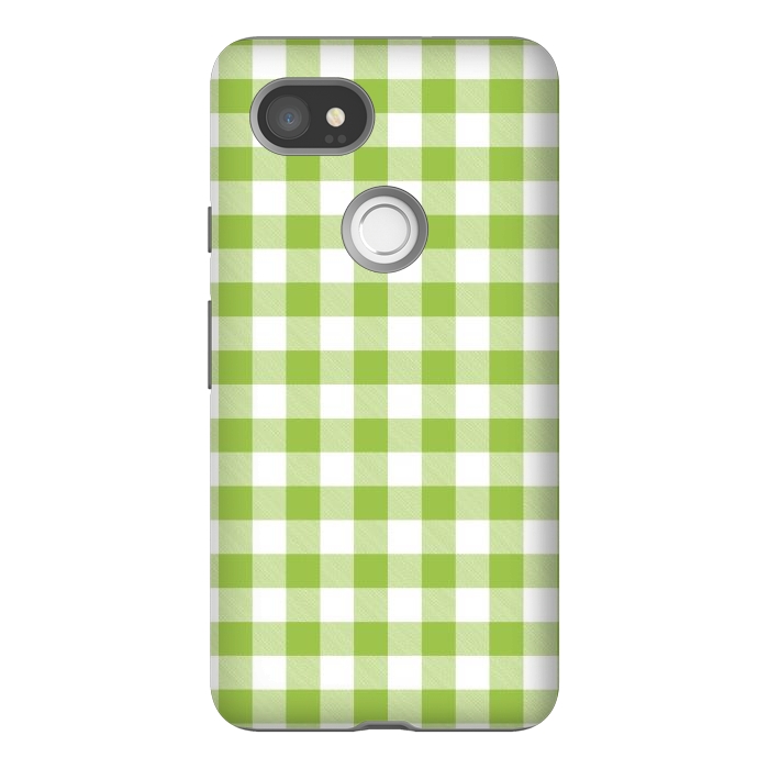 Pixel 2XL StrongFit Green Plaid by ArtsCase