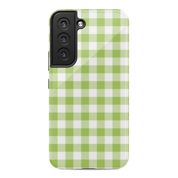 Galaxy S22 StrongFit Green Plaid by ArtsCase
