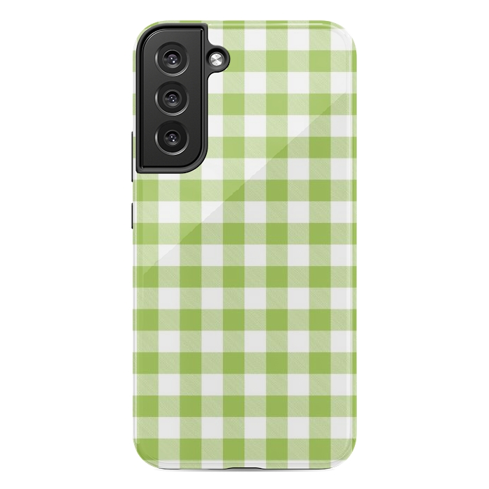 Galaxy S22 plus StrongFit Green Plaid by ArtsCase