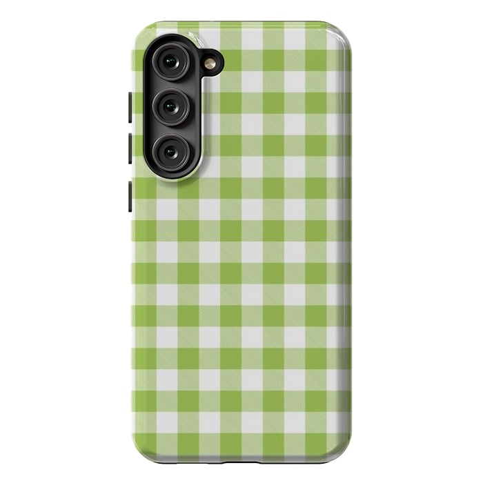 Galaxy S23 Plus StrongFit Green Plaid by ArtsCase