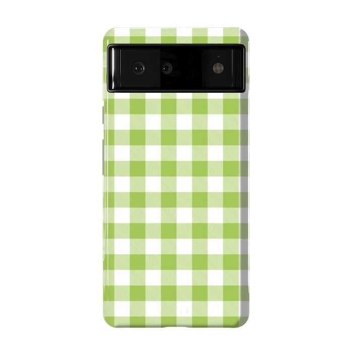 Pixel 6 StrongFit Green Plaid by ArtsCase
