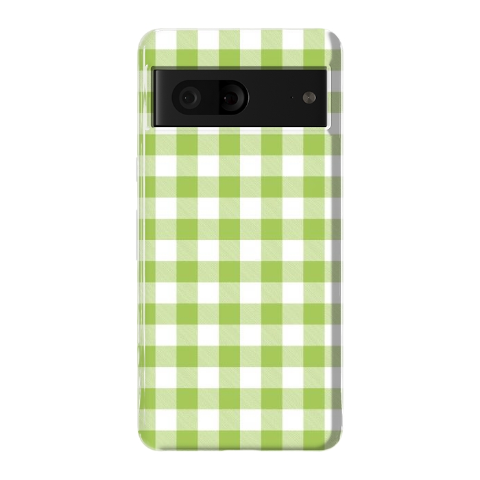 Pixel 7 StrongFit Green Plaid by ArtsCase