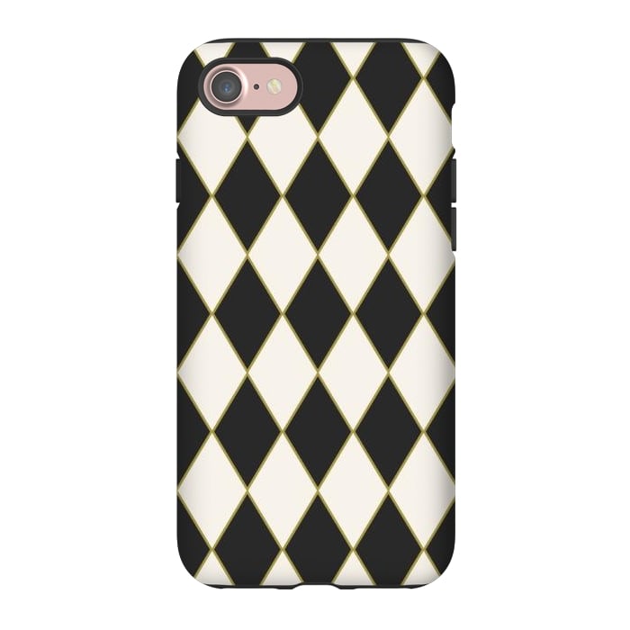 iPhone 7 StrongFit Black Plaid by ArtsCase