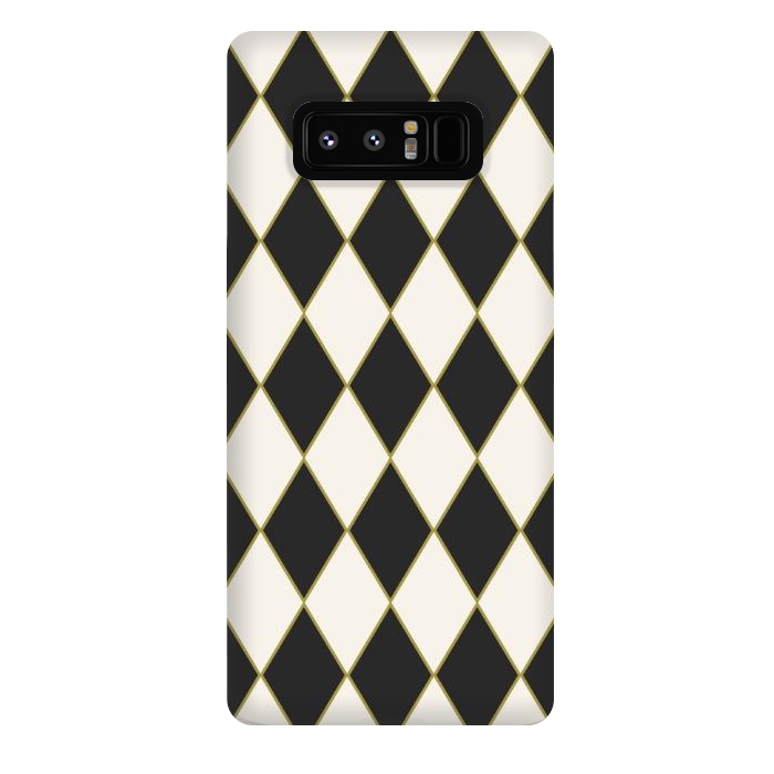 Galaxy Note 8 StrongFit Black Plaid by ArtsCase