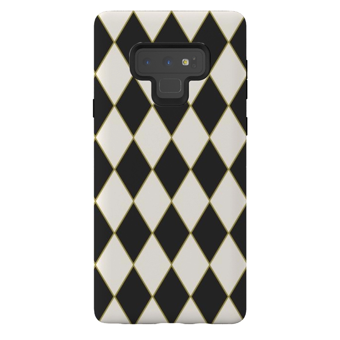 Galaxy Note 9 StrongFit Black Plaid by ArtsCase