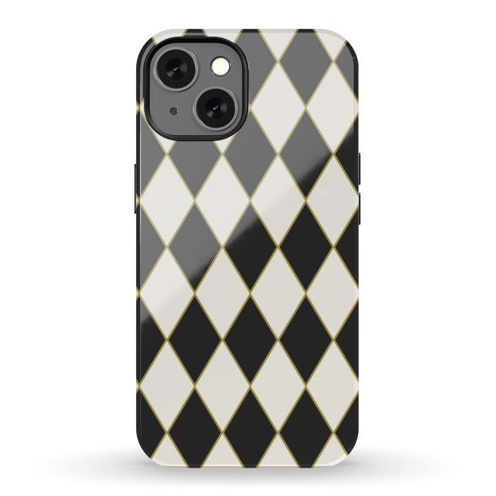 iPhone 13 StrongFit Black Plaid by ArtsCase